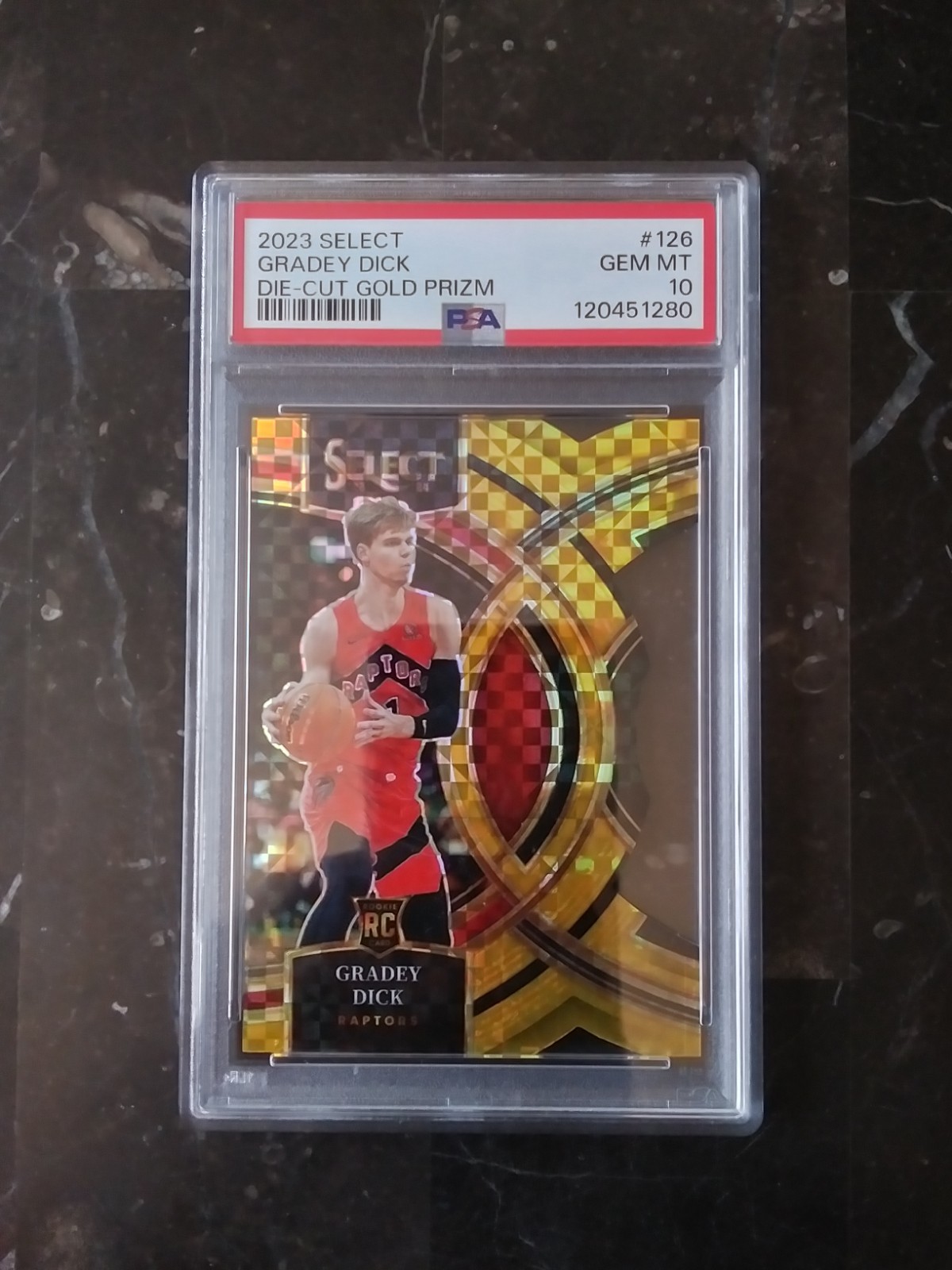 2023 Sel Premier Gold Prizm Die-Cut Gradey Dick PSA Pop 1. RC /10 #126 PSA 10 