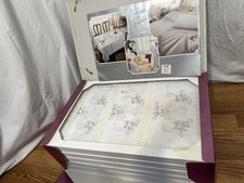 Tovaglia/Lenzuolo Piatto Vintage Linea Valentino Ricamato a Mano Made In Italy 