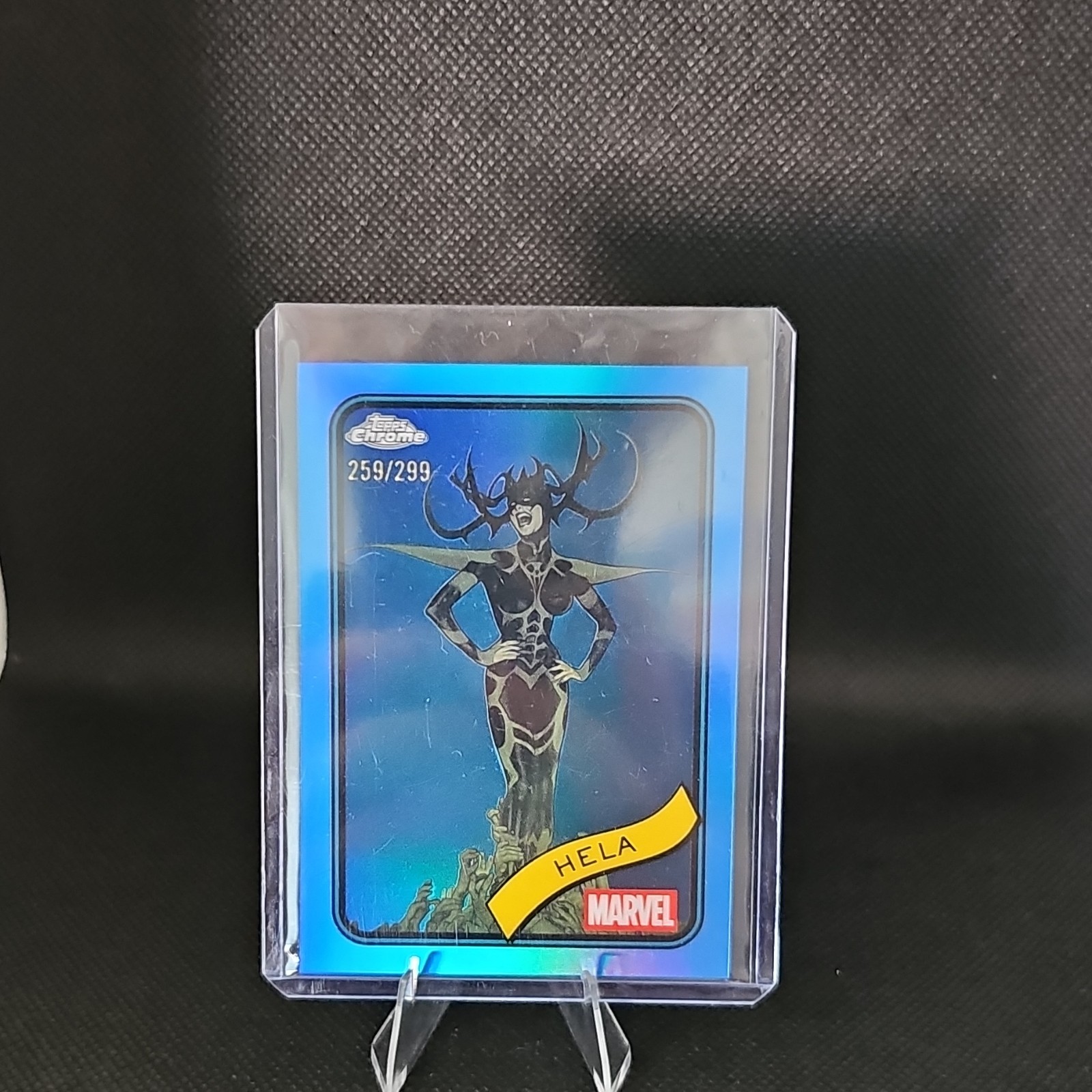 Topps Chrome Marvel Hela #79 Blue Refractor Baseball Card /299