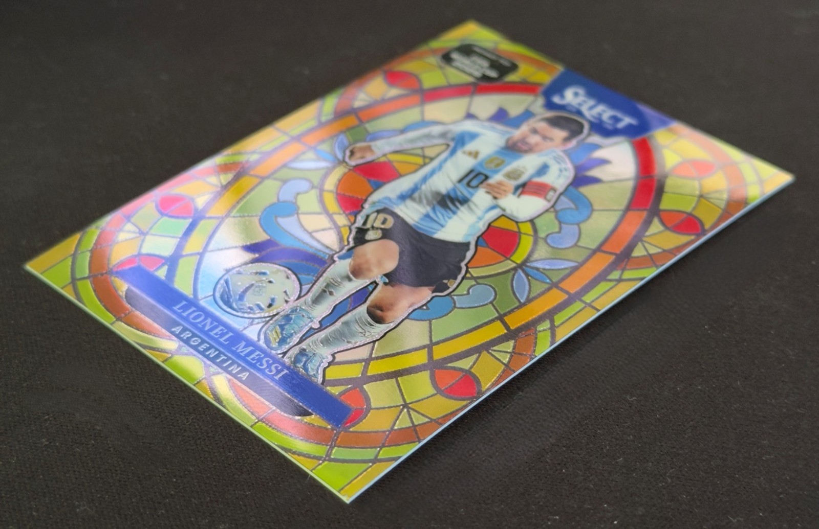 2025-26 SELECT WORLD CUP SSP LIONEL MESSI STAINED GLASS Argentina #10 RARE view 8