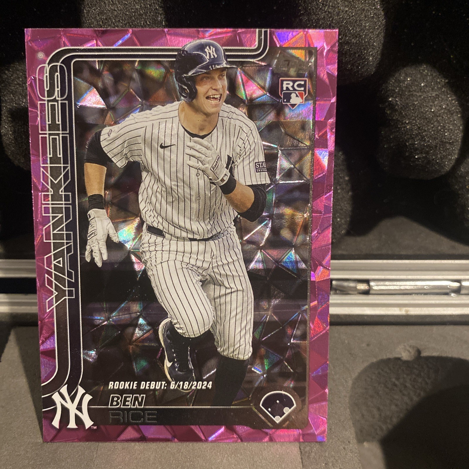 2025 Topps Series Update Ben Rice Pink Diamante Foil RC Rookie NY Yankees #US25