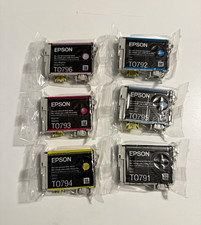 Epson T0791-T0795 Genuine Inkjet Ink Cartridges Lot Black/Cyan/Magenta/Yellow