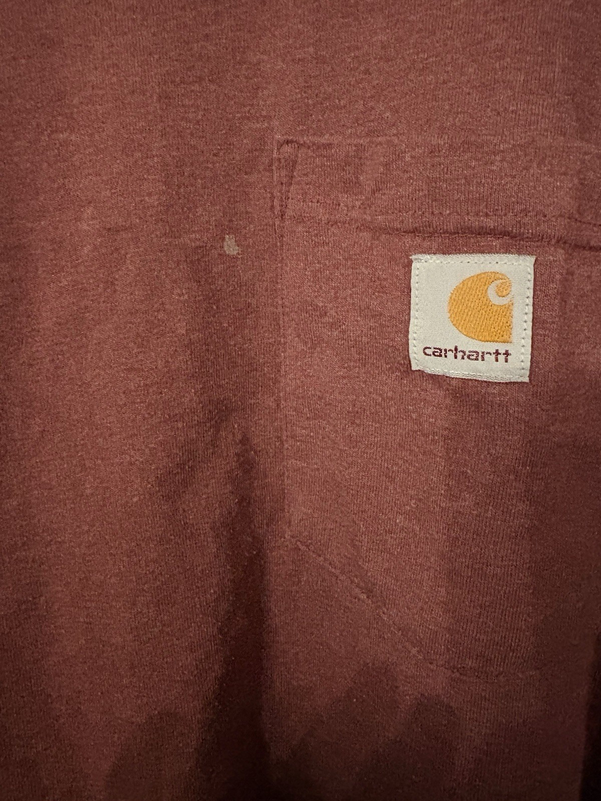 Burgundy Men’s Tshirt Carhartt Tall XXL Normal Fit image 2
