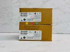 2 Genuine Sharp MX-C407F,MX-C507F Cyan  Black Toners MX-C50TC, MX-C50TB