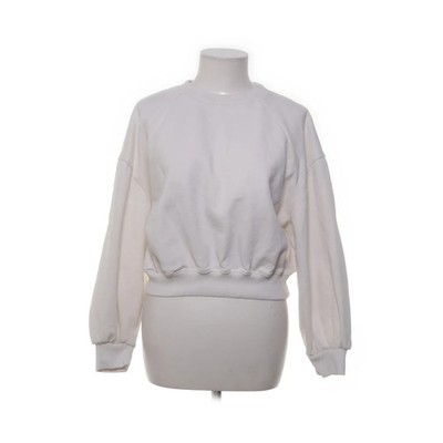 Zara, Sweatshirt, Größe: M, Weiß, Baumwolle/Polyester, Einfarbig, Damen #v2R