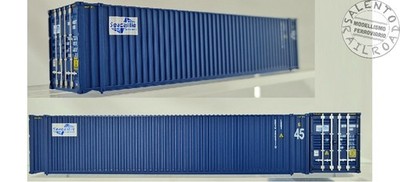 Pirat 12734 - H0 1:87 - Satz Von 2 Container Aus 45' Blau Mit Schrift Weiß ''