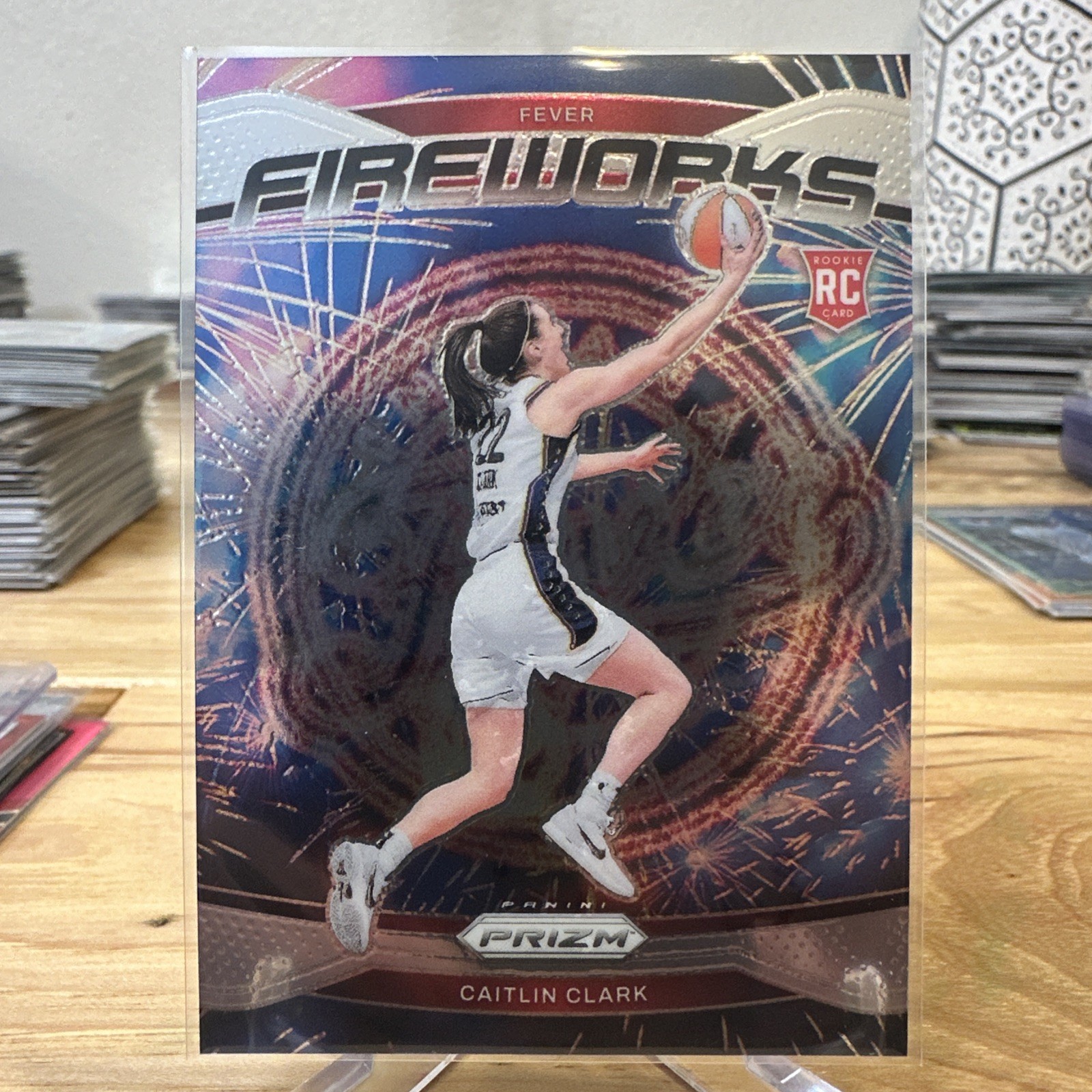 2024 Panini WNBA Prizm Caitlin Clark Fireworks RC Rookie #13 Fever