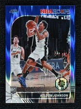 2019-20 Panini NBA Hoops Premium Stock Blue Flash Prizm 9/49 Keldon Johnson g9t