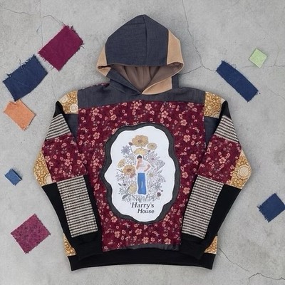Harry Styles Harrys House Upcycled Hand Crafted Patchwork Hoodie