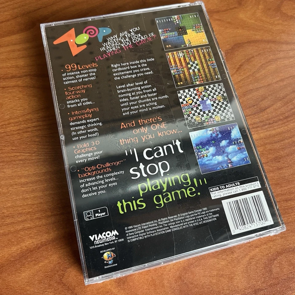 Zoop Longbox PS1 FACTORY SEALED 1st Print Black Label VGA Playstation 1 One - Image 4 of 4