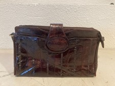 Beautiful Large VINTAGE Genuine Eel Skin Leather Multi-Pocket Purse Korea B8