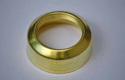 #2 Solid Brass Double Ring Oil Lamp Collar 1 11/16 ID base, 1 3/16 ID top 20012