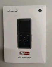 64GB MP3 Player with Bluetooth 5.2, Aimoonsa Music Player with Built-In HD Speak