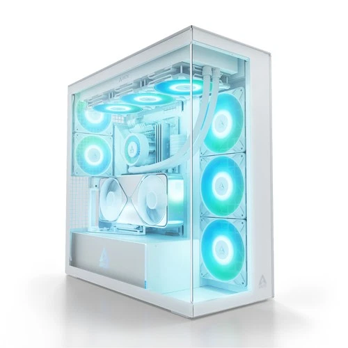 ARCTIC Xtender VG (White) PC Case Gehäuse vertikale GPU E-ATX 5x A-RGB Lüft.