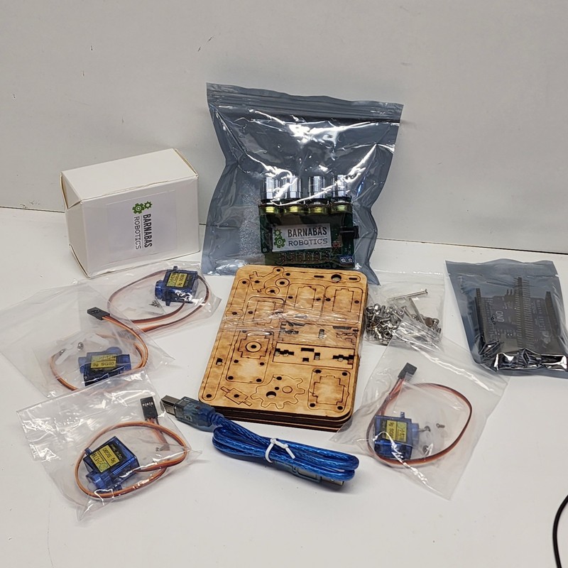 Barnabas Robotics Robot Arm Kit Wood Kit-9-4a