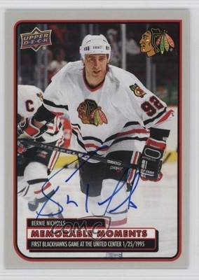 2025-26 Chicago Blackhawks Centennial Memorable Moments Bernie Nicholls Auto 0he