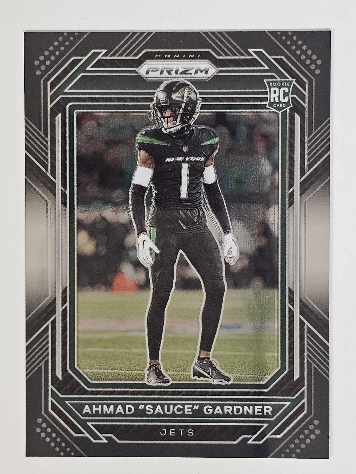 2022 Panini Chronicles Prizm Black #PB-22 Ahmad "Sauce" Gardner RC Jets