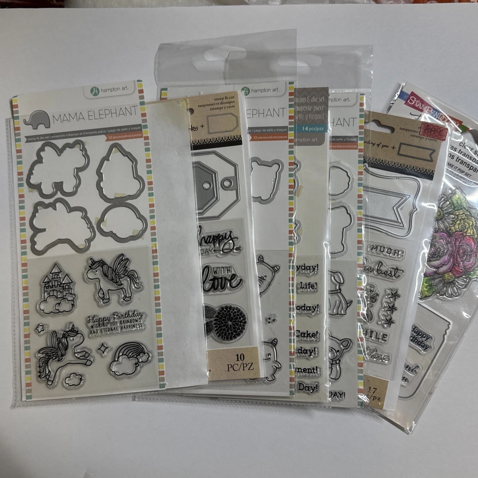 Hampton Art Clear Stamp & Die Set Bundle Of 7