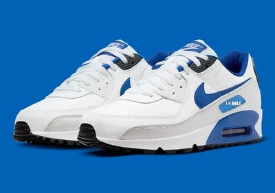 Air Max 90 LTR Men s Size 9.5 White/Game Royal-Photon Dust FN6843-100 Fast Ship