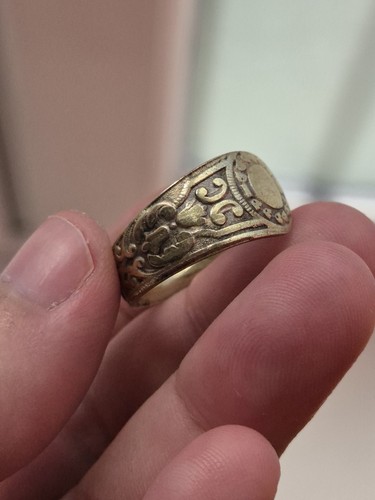 Antique EPNS Sugar Tong Ring Gold Tone