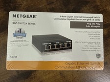NETGEAR GS305-300PAS 5 Port Gigabit Ethernet Unmanaged Switch NEW SEALED