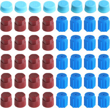 48 Pcs R134A/R12 Valve Caps 13Mm 16Mm 17Mm 17.5Mm Charging Port Caps Air Conditi