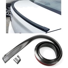 Universal Fit Rear Trunk Lip Spoiler - Black Carbon Fiber Pattern Durable Pu Universal Fit Rear Trunk Lip Spoiler - Black Carbon Fiber Pattern Durable Pu