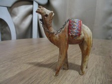 Vintage Hand Carved  Wooden Camel Carving Figurine Sculpture