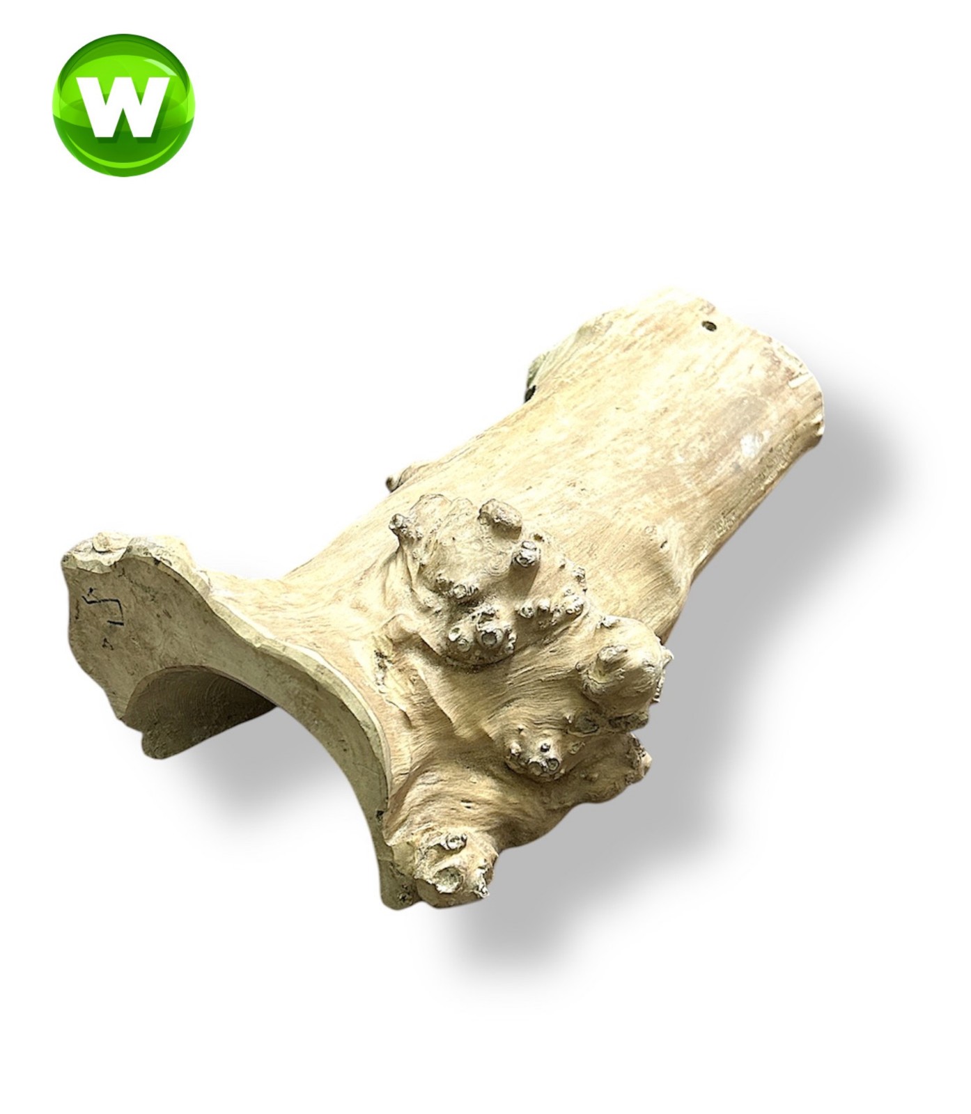 WUNDAPETS NATURAL LARGE JAVA WOOD REPTILE HIDEOUT BASKING LOG  53 X 22CM