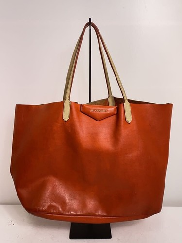 GIVENCHY tote bag leather Orange Used