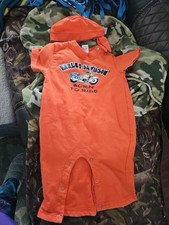 Harley Davidson Baby body suit W/Cap. Size 12...
