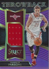 2016-17 Select Throwback Memorabilia Prizms Purple #8 Chandler Parsons Jersey/99
