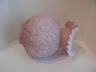 GWTW Fenton Poppy Cased Glass Lavender Pink Banquet Parlor Lamp Ball Shade Globe — photo 4