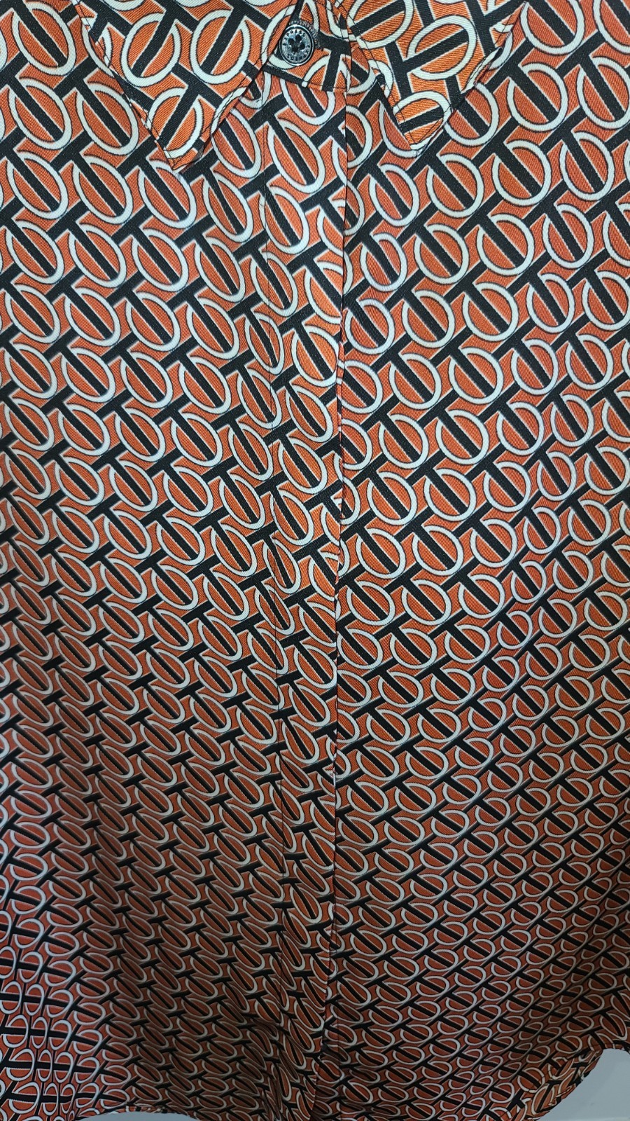 Express Oversize Button Down Blouse Multicolored … - image 8