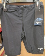 Speedo Jammer Swimsuit Youth 26 Black Endurance Team Competition Racing NWT