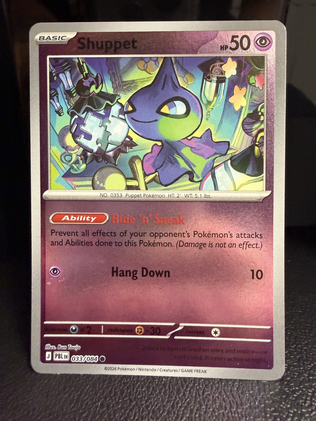 Pokémon TCG Pokémon Shuppet Shuppet Common 033/084 Reverse Holo