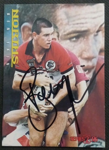 Ben Ikin North Sydney Bears Signed Autograph 1996 Dynamic NRL Card