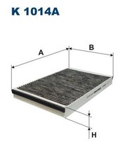 Innenraumfilter Aktivkohle 300Mm für Opel Astra G F70 Cabrio T98 Caravan CC