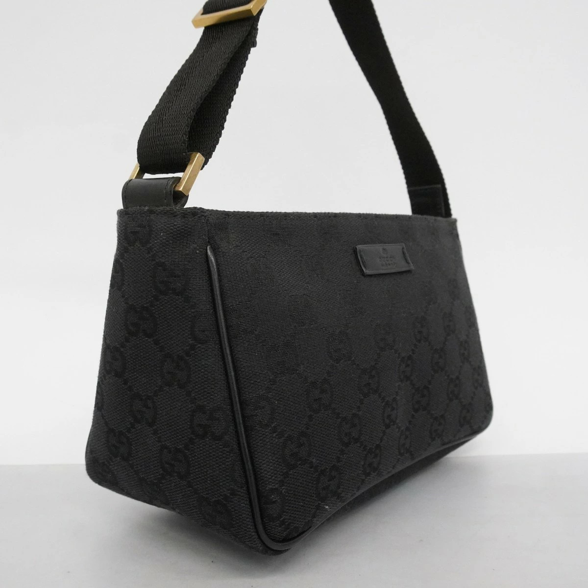 Gucci GG Canvas Pouch Black Gold Hardware Non-XL thumbnail 2