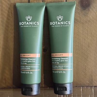 LOT OF (2) BOTANICS ALL BRIGHT REVITALISING CLEANSER VITAMIN C & HIBISCUS 5 oz