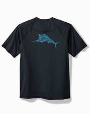 Tommy Bahama Chill Time Surf IslandZone  Short-Sleeve Rash Guard - Jet Black 