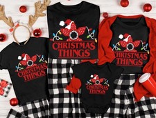 Friends and Family Matching Christmas Things Shirt, Stranger Xmas Watching Party