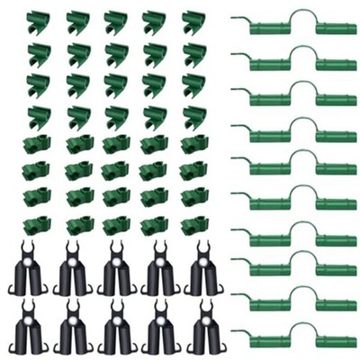Verstellbare Pflanzenstützklammern 60 Stück für 11 mm Pfähle für Haus Gartenarbeit