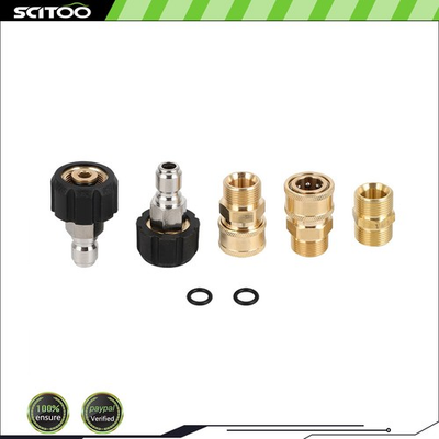 #ad 5 Pcs 5000 PSI Pressure Washer Adapter Set For Pressure Washers Hose and Guns $22.92