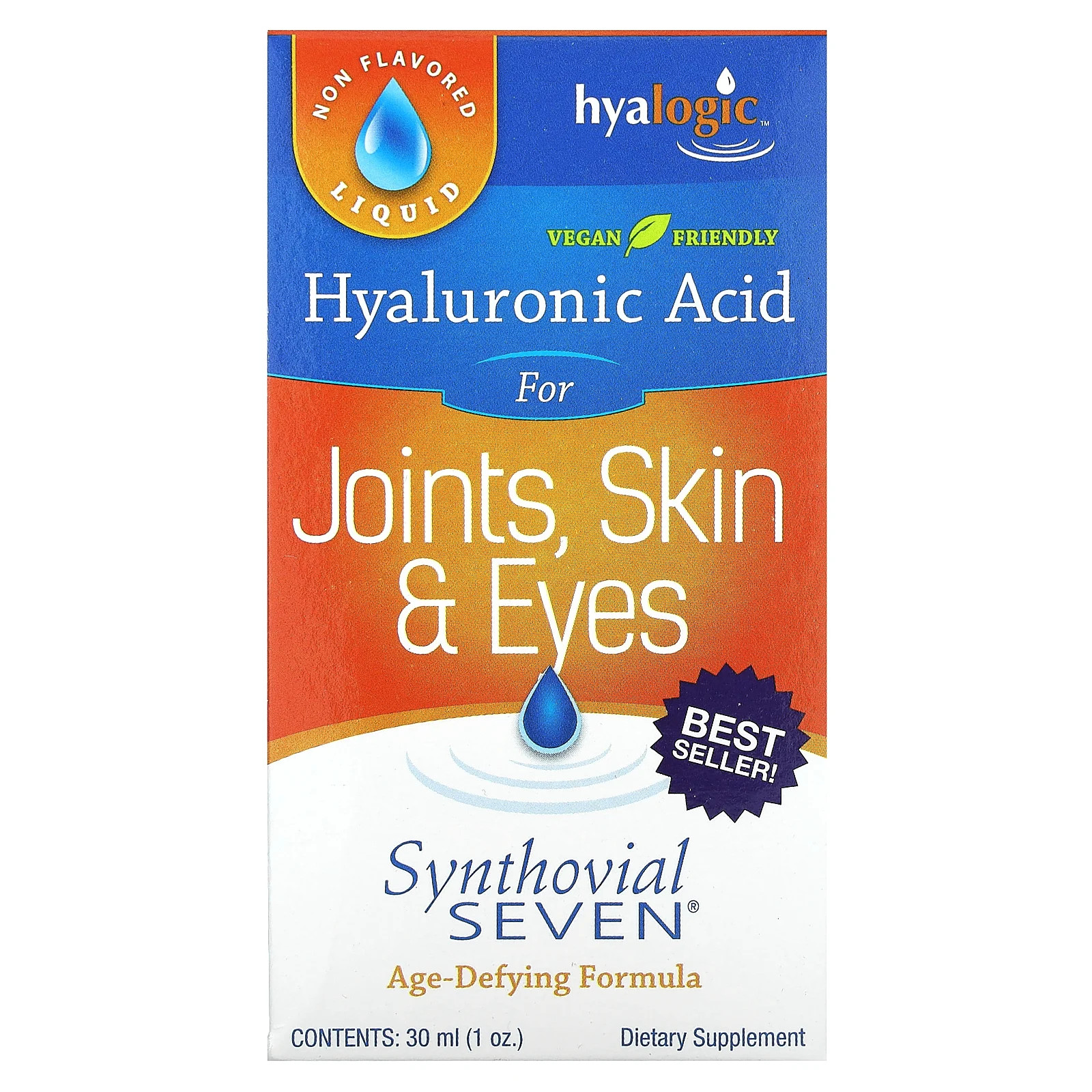 Hyalogic LLC Hyaluronic Acid Synthovial Seven 1 oz 30 ml Gluten-Free