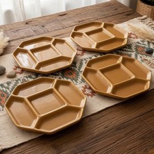 Gien Cousances 5-Section Enameled Plates, Set...