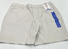 Matty M Women's Chino Shorts, Beige (Gray), Size L