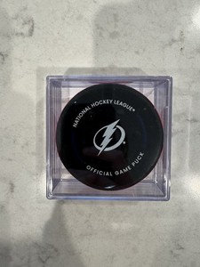 Olympic Champion Kyle Connor Game Used Goal Puck Lightning Vs Jets 1/29/26