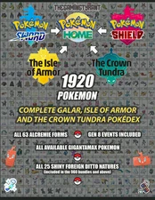 Pokemon Sword and Shield Pokedex- Complete Dex