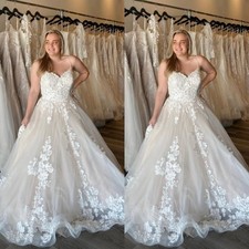 Boho Wedding Dresses Spagehtti Straps Lace Appliques Beach Bridal Gown
